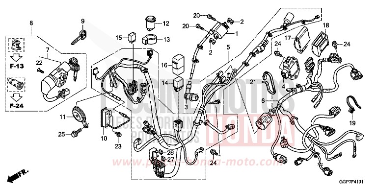 FAISCEAU DES FILS (NSC502WH/T2) von NSC50MPD VIBRANT ORANGE (YR250) von 2013
