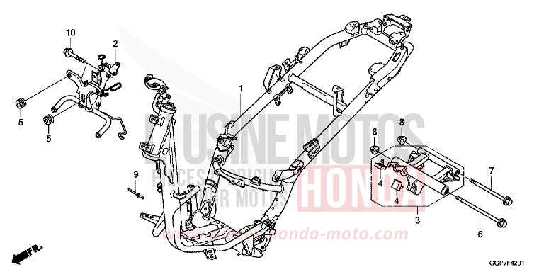 CARROSSERIE DE CHASSIS (NSC502WH/T2) von NSC50MPD VIBRANT ORANGE (YR250) von 2013
