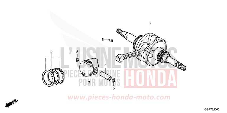 VILEBREQUIN/PISTON von NSC50MPD BOSS GRAY METALLIC (NHA21) von 2013