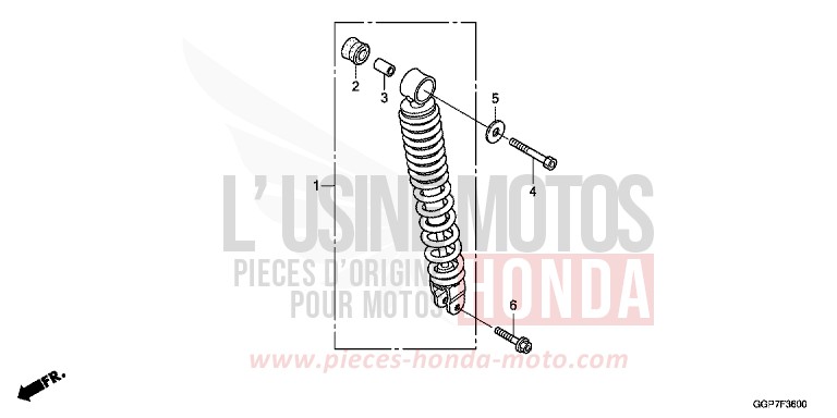 COUSSIN ARRIERE von NSC50MPD BOSS GRAY METALLIC (NHA21) von 2013