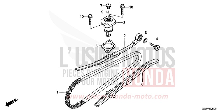 CHAINE A CAMES/TENDEUR von NSC50MPD BOSS GRAY METALLIC (NHA21) von 2012