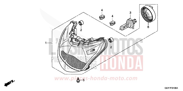 PROJECTEUR (NSC50/MPD/WH) von NSC50MPD BOSS GRAY METALLIC (NHA21) von 2012