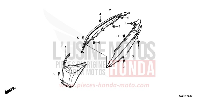 HOUSSE DE CARROSSERIE (NSC50/MPD/WH) von NSC50MPD CANDY LUCID RED (R264) von 2012