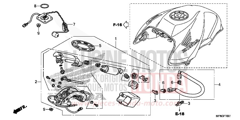KRAFTSTOFFPUMPE von CB1000R HYPER RED (R348B) von 2015