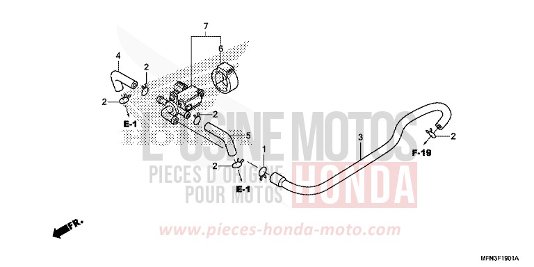 LUFTEINSPRITZ-STEUERVENTIL von CB1000R HYPER RED (R348B) von 2015