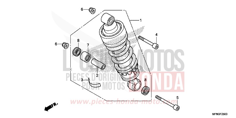 KISSEN, HINTEN von CB1000R HYPER RED (R348B) von 2015