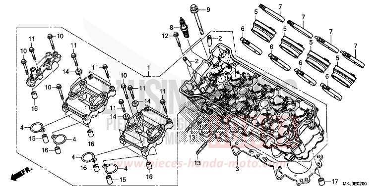 ZYLINDERKOPF von CB1000R MAT BULLET SILVER (NH389) von 2018