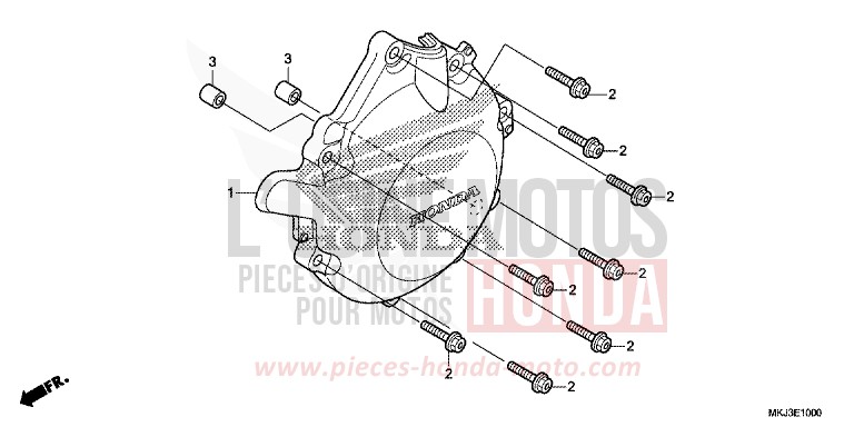 WECHSELSTROM-GENERATORABDECKUNG von CB1000R MAT BULLET SILVER (NH389) von 2018