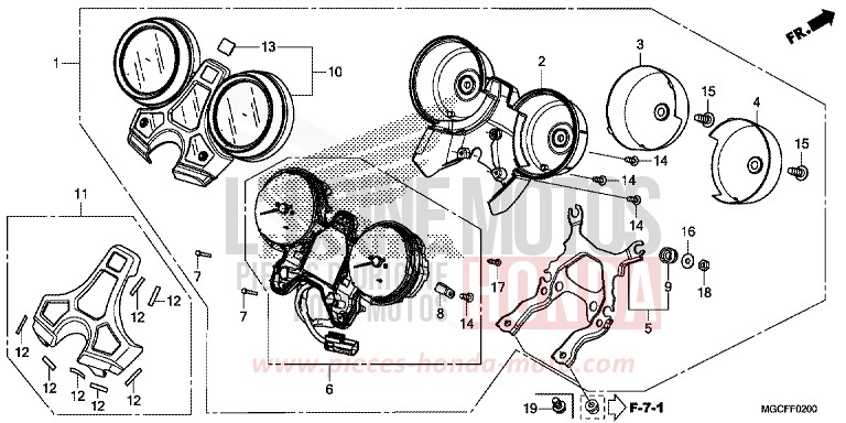 MESSGERAET von CB1100 MAT BETA SILVER METALLIC (NHC08) von 2019
