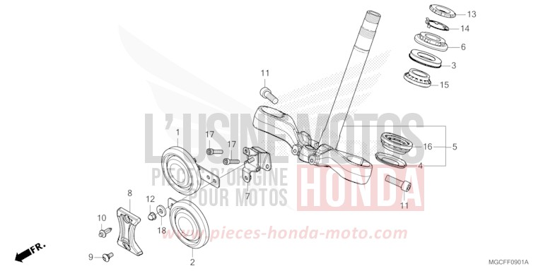 LENKSCHAFT (CB1100CA/NA/NAD) von CB1100 MAT BETA SILVER METALLIC (NHC08) von 2019