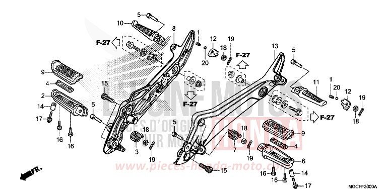 STUFE von CB1100 MAT BETA SILVER METALLIC (NHC08) von 2019