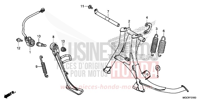 STAENDER von CB1100 MAT BETA SILVER METALLIC (NHC08) von 2019