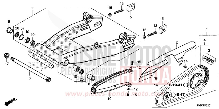 SCHWINGE (CB1100NA/NAD) von CB1100 MAT BETA SILVER METALLIC (NHC08) von 2019