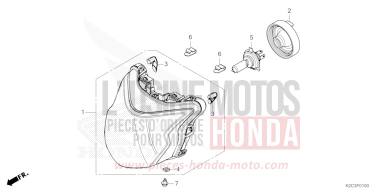 SCHEINWERFER von NSC110 CANDY NOBLE RED (R350) von 2021