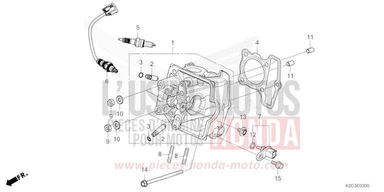 ZYLINDERKOPF von NSC110 MAT GALAXY BLACK METALLIC (NHA76) von 2021
