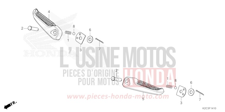 SOZIUS-FUSSRASTE von NSC110 MAT GALAXY BLACK METALLIC (NHA76) von 2021