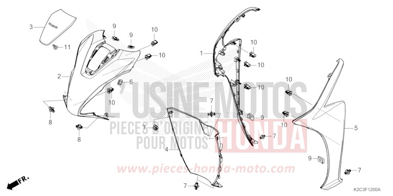 ABDECKUNG, VORNE von NSC110 PEARL JASMINE WHITE (NHB35) von 2021