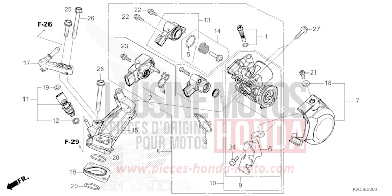DROSSELKLAPPENGEHAEUSE von NSC110 POSEIDON BLACK METALLIC (NHB25) von 2021
