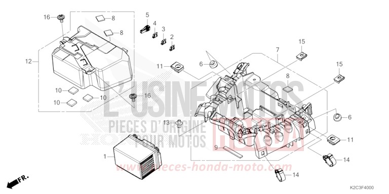 BATTERIE von NSC110 POSEIDON BLACK METALLIC (NHB25) von 2021