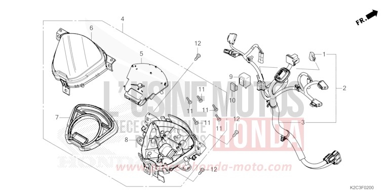 MESSGERAET von NSC110 MAT GALAXY BLACK METALLIC (NHA76) von 2023