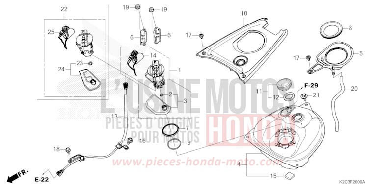 KRAFTSTOFFTANK/KRAFTSTOFFPUMPE von NSC110 MAT GALAXY BLACK METALLIC (NHA76) von 2023