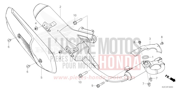 ABGAS-SCHALLDAEMPFER von NSC110 MAT GALAXY BLACK METALLIC (NHA76) von 2023