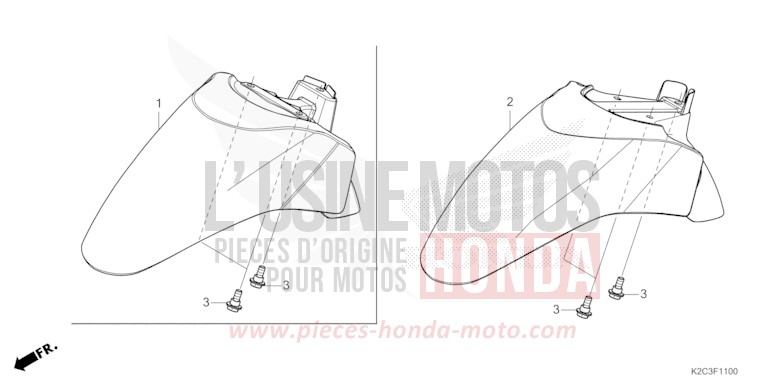 KOTFLUEGEL, VORNE von NSC110 MAT SUIT BLUE METALLIC (PB434) von 2023