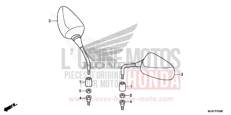 SPIEGEL von CB500F ROSS WHITE (NH196) von 2016