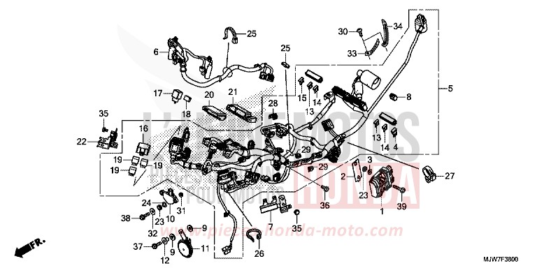 KABELBAUM von CB500F ROSS WHITE (NH196) von 2016