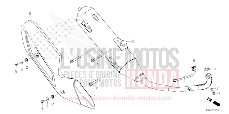 SILENCIEUX D'ECHAPPEMENT von Forza MAT CYNOS GRAY METALLIC (NH312) von 2023