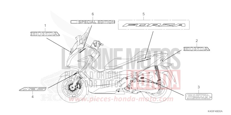 MARQUE/EMBLEME von Forza MAT CYNOS GRAY METALLIC (NH312) von 2023