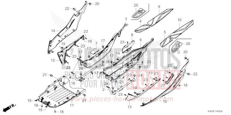 MARCHE DE PLANCHER/COUVERCLE INFERIEUR von Forza MAT CYNOS GRAY METALLIC (NH312K) von 2023