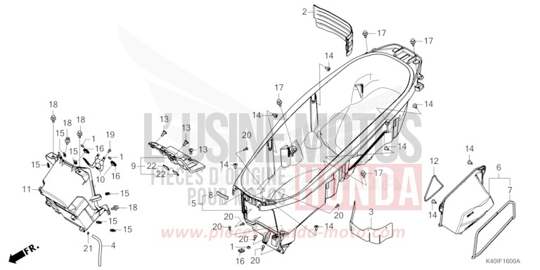 COMPARTIMENT A BAGAGES von Forza MAT CYNOS GRAY METALLIC (NH312K) von 2023
