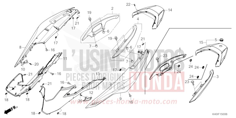 HOUSSE DE CARROSSERIE/POIGNEE ARRIERE von Forza MAT CARNELIAN RED METALLIC (R384) von 2023