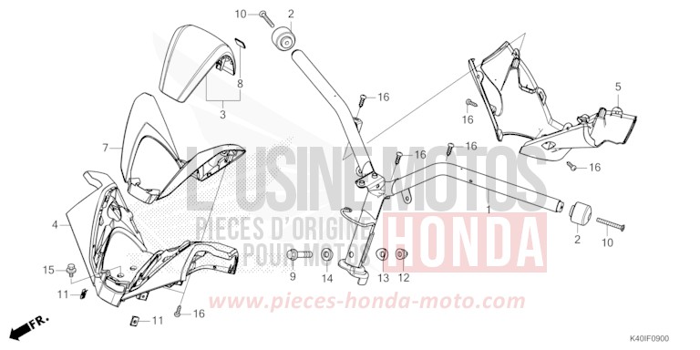 MANETTE DE DIRECTION/REVETEMENT DE GUIDON von Forza MAT CYNOS GRAY METALLIC (NH312) von 2023