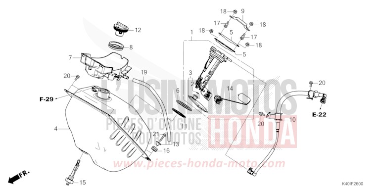 RESERVOIR A CARBURANT von Forza MAT CYNOS GRAY METALLIC (NH312) von 2023