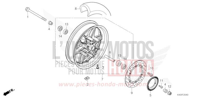 ROUE AVANT von Forza PEARL FALCON GRAY (NHC61) von 2023