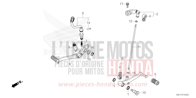 PEDAL von CB650R MAT GUNPOWDER BLACK METALLIC (NH436) von 2023