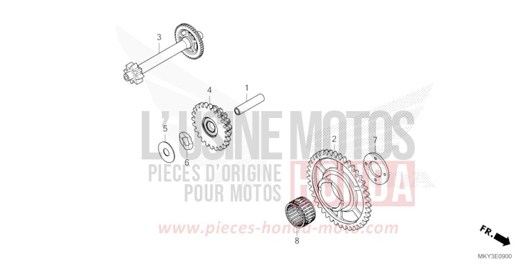 ANLASSER-ANTRIEBSZAHNRAD von CB650R MAT DIM GRAY METALLIC (NHC34) von 2023