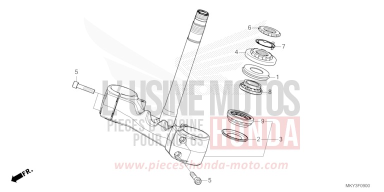 LENKSCHAFT (CB650RA) von CB650R MAT DIM GRAY METALLIC (NHC34) von 2023