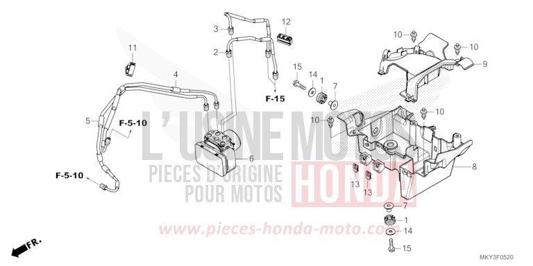 ABS-MODULATOR von CB650R MAT JEANS BLUE MATALLIC (PB417) von 2023