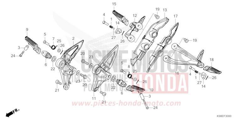 STUFE von CB125R MAT GUNPOWDER BLACK METALLIC (NH436) von 2023