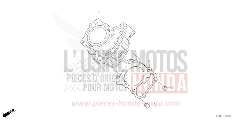 ZYLINDER von CB125R MAT CRYPTON SILVER MATALLIC (NHA40) von 2023