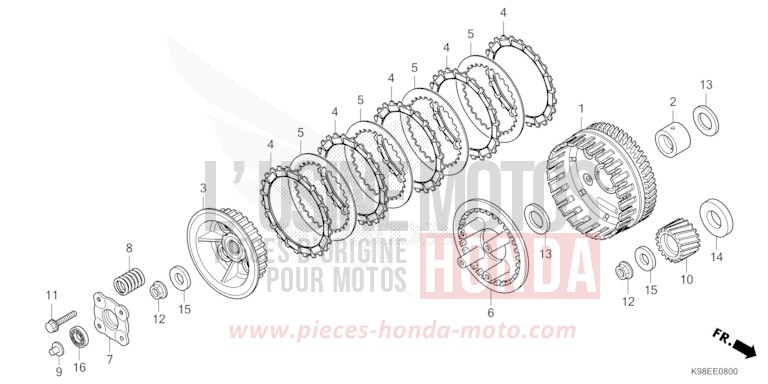 KUPPLUNG von CB125R MAT CRYPTON SILVER MATALLIC (NHA40) von 2023