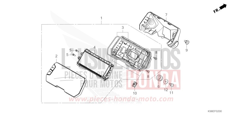 MESSGERAET von CB125R MAT CRYPTON SILVER MATALLIC (NHA40) von 2023