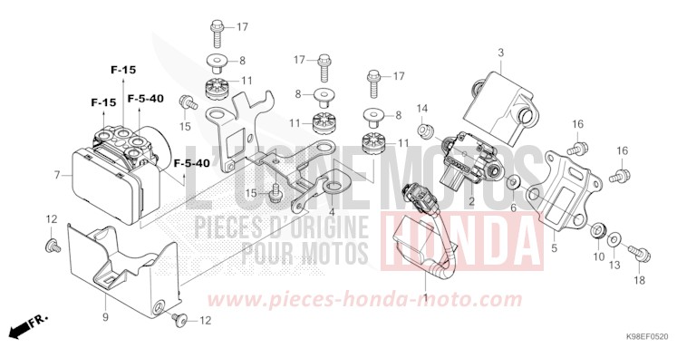ABS-MODULATOR von CB125R MAT JEANS BLUE MATALLIC (PB417) von 2023