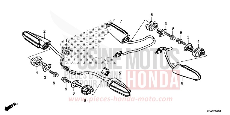 CLIGNOTANT von CB300R NOIR (NH1) von 2019