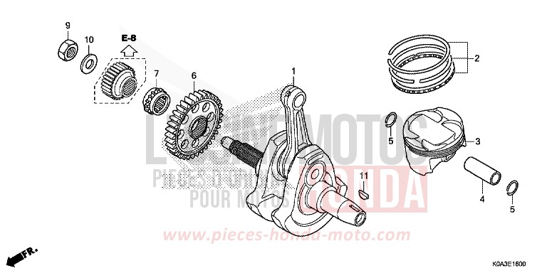 VILEBREQUIN/PISTON von CB300R MAT CRYPTON SILVER MATALLIC (NHA40) von 2019