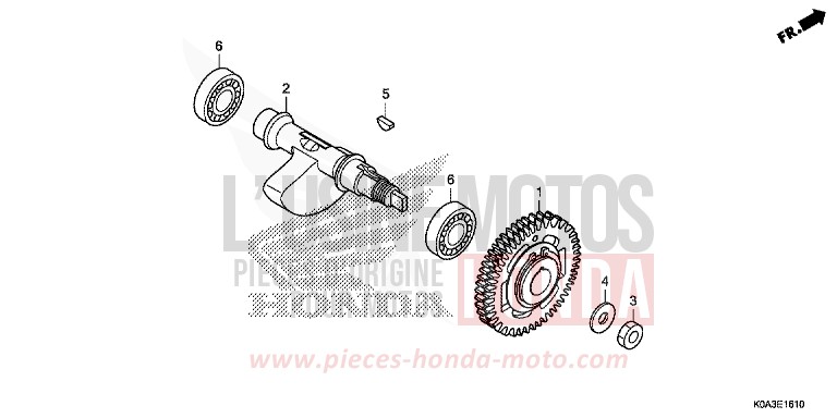 ARBRE DE BALANCIER von CB300R MAT CRYPTON SILVER MATALLIC (NHA40) von 2019