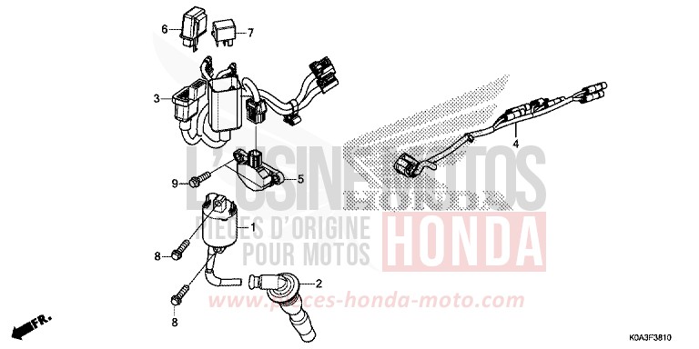 FAISCEAU SECONDAIRE von CB300R MAT CRYPTON SILVER MATALLIC (NHA40) von 2019